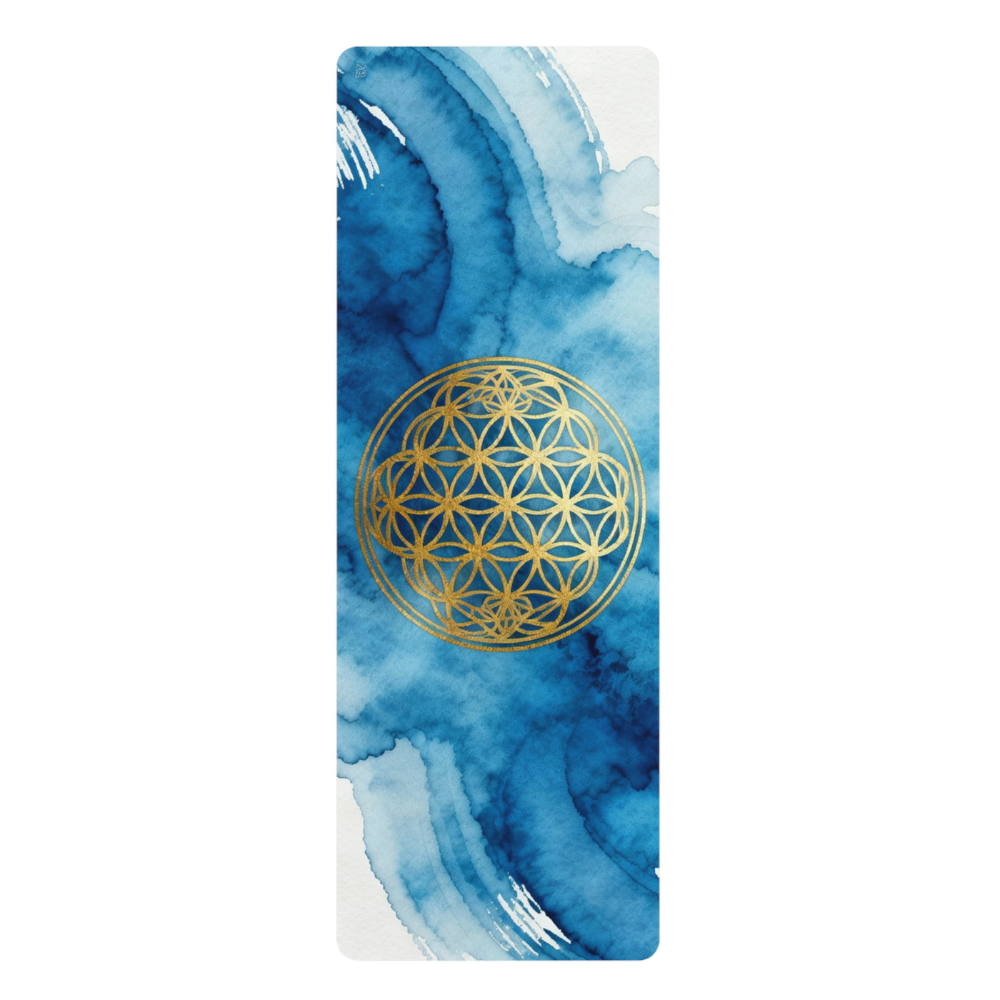 Sacred Geometry Flower of Life Yoga Mat - Premium Non-Slip Meditation Mat for Spiritual Practice & Energy Healing (24”x72”)