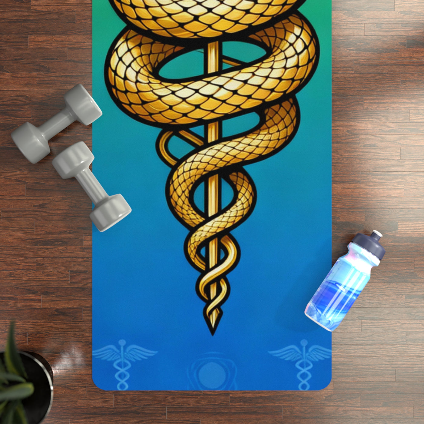 Premium Serpent Healing Symbol Yoga Mat - Transform with Ancient Serpent Healing Wisdom