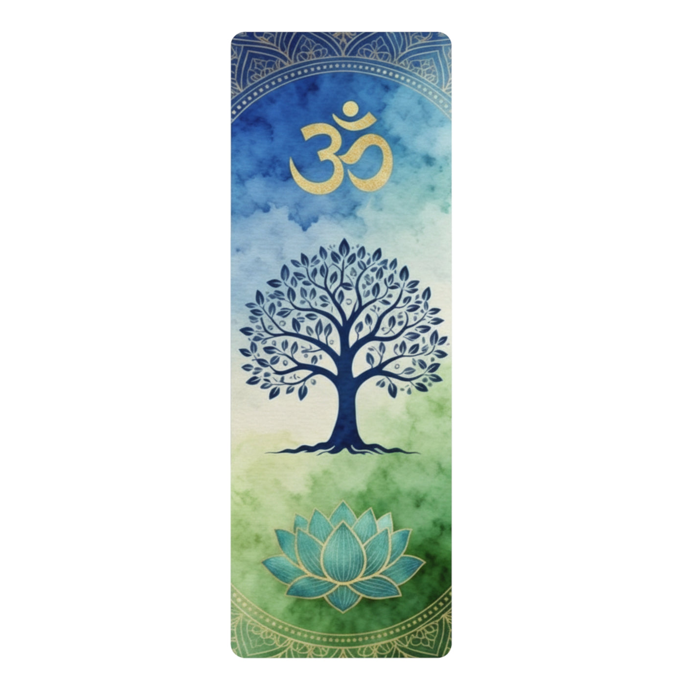 Serene Rubber Yoga Mat with Lotus and Tree Design, Eco-Friendly Exercise Mat, Perfect for Yoga Lovers, Meditation, Gifts for Fitness [...]