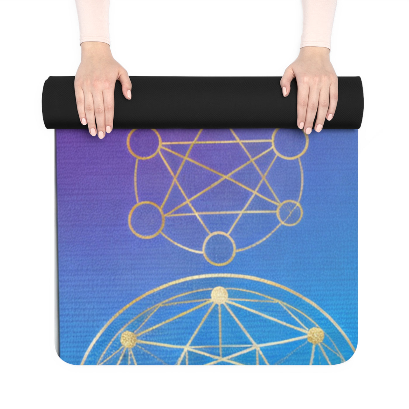 Metatron’s Cube Yoga Mat - Harness Divine Sacred Geometry with Metatron’s Cube Power
