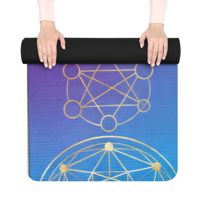 Metatron’s Cube Yoga Mat - Harness Divine Sacred Geometry with Metatron’s Cube Power