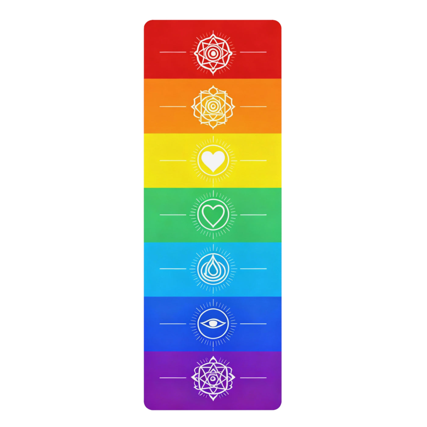 Premium Seven Chakras Yoga Mat - Balance All Energy Centers with Seven Chakras Powe